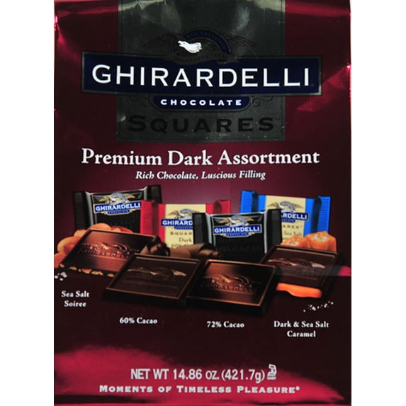 GHIRARDELLI Dark Chocolate Squares Assortment, 14.86 oz Bag