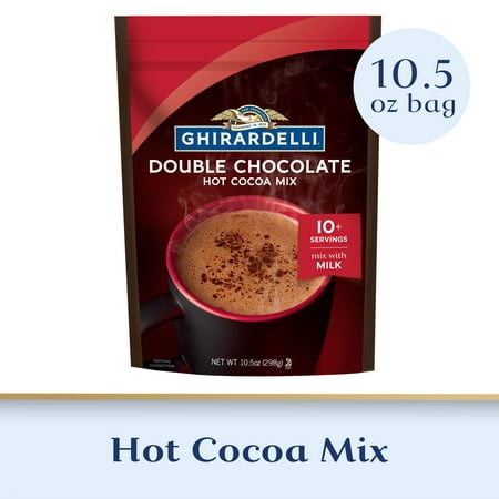 GHIRARDELLI Double Chocolate Hot Cocoa Mix, 10.5 OZ Bag