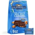 thumbnail image 1 of GHIRARDELLI Holiday Dark Chocolate Sea Salt Caramel Squares, 9 oz Bag, 1 of 9