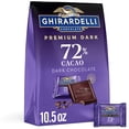 thumbnail image 1 of GHIRARDELLI PREMIUM DARK 72% Cacao Dark Chocolate SQUARES, 10.5 oz Bag, 1 of 15