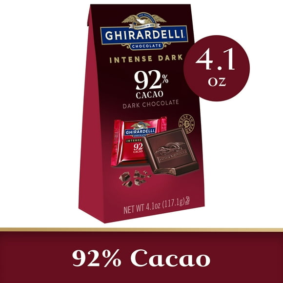GHIRARDELLI Intense Dark Chocolate Squares, 92% Cacao, 4.1 Oz Bag