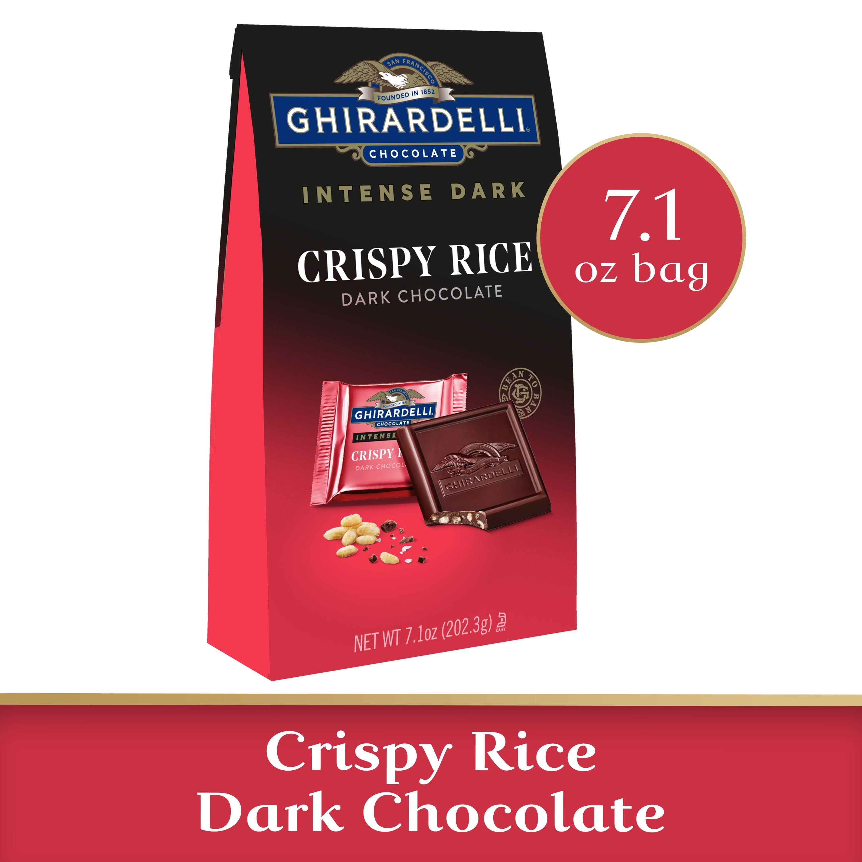 Ghirardelli Intense Dark Crispy Rice Chocolate Squares