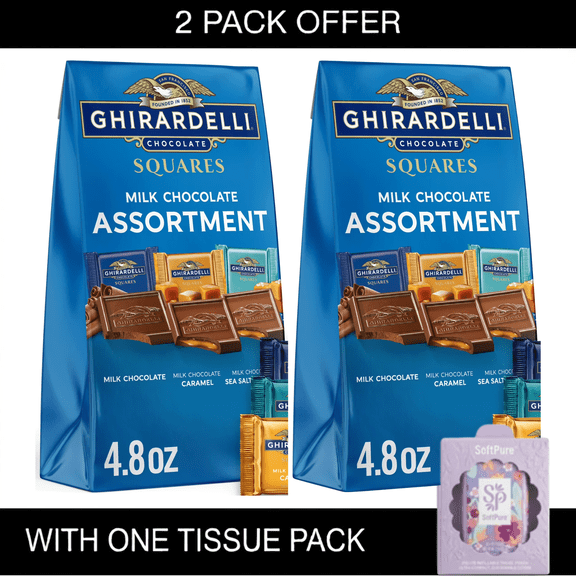 GHIRARDELLI Milk Chocolate Candy SQUARES Assortment, 4.8 oz