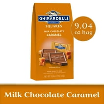 GHIRARDELLI Milk Chocolate Squares with Caramel Filling, 9.04 oz Bag