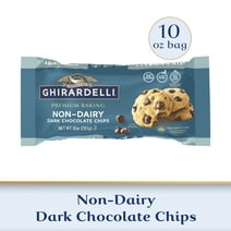 GHIRARDELLI Non-Dairy Dark Chocolate Chips for Baking, Premium Baking Chips, 10 oz Bag