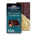 thumbnail image 1 of GHIRARDELLI PREMIUM DARK Sea Salt Almond Dark Chocolate Candy Bar, 3.5 oz Bar, 1 of 17