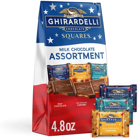 GHIRARDELLI Summer Milk Chocolate Assortment SQUARES, 4.8 oz Bag