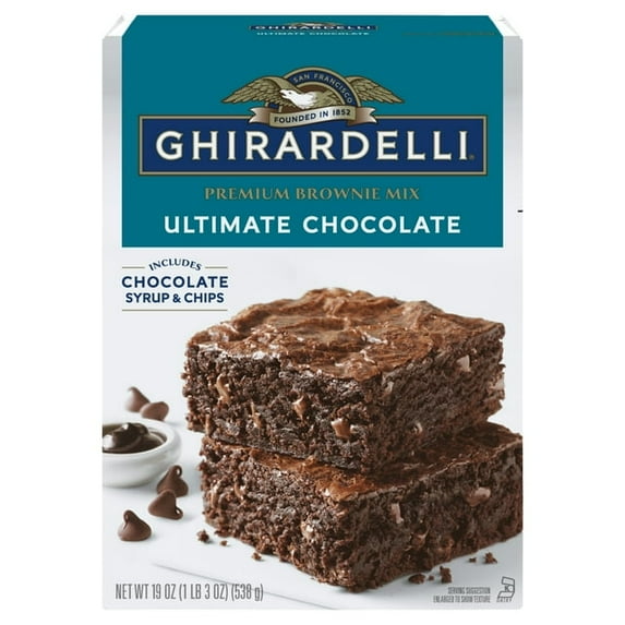 GHIRARDELLI Ultimate Chocolate Premium Brownie Mix 19 oz Box (Pack of 2)