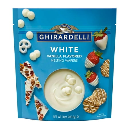 GHIRARDELLI White Vanilla Flavored Melting Wafers, 10 oz Bag