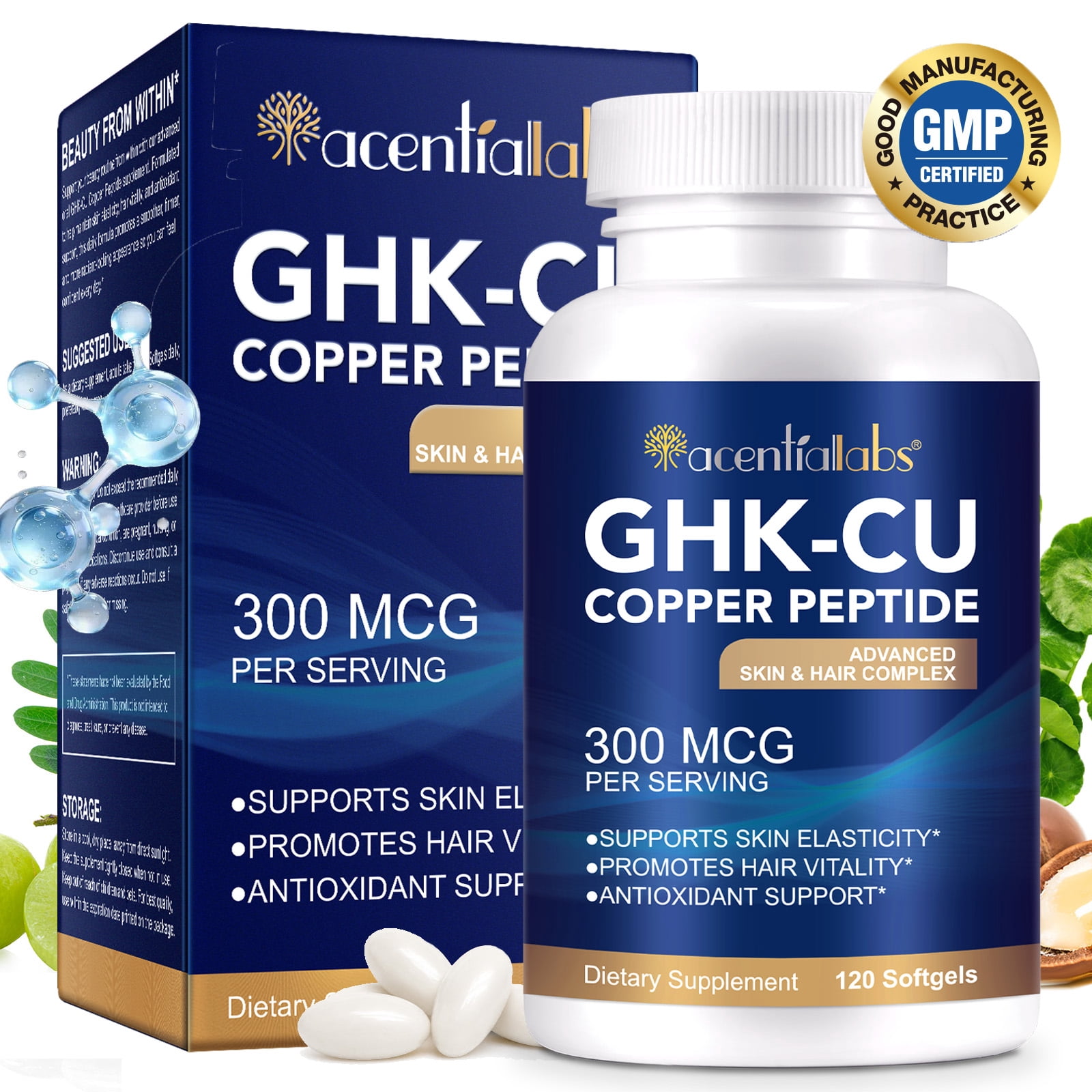 ghk cu peptide supplements GHK-Cu Copper Supplement, 300mcg Per Serving, Skin Healthy Supports, Gluten Free, 120 Softgels BPC 157B-PC 157 KapselnBPC BPC/TB VIAL Scent:3 Pack (Lavender-Peppermint-Spearmint)