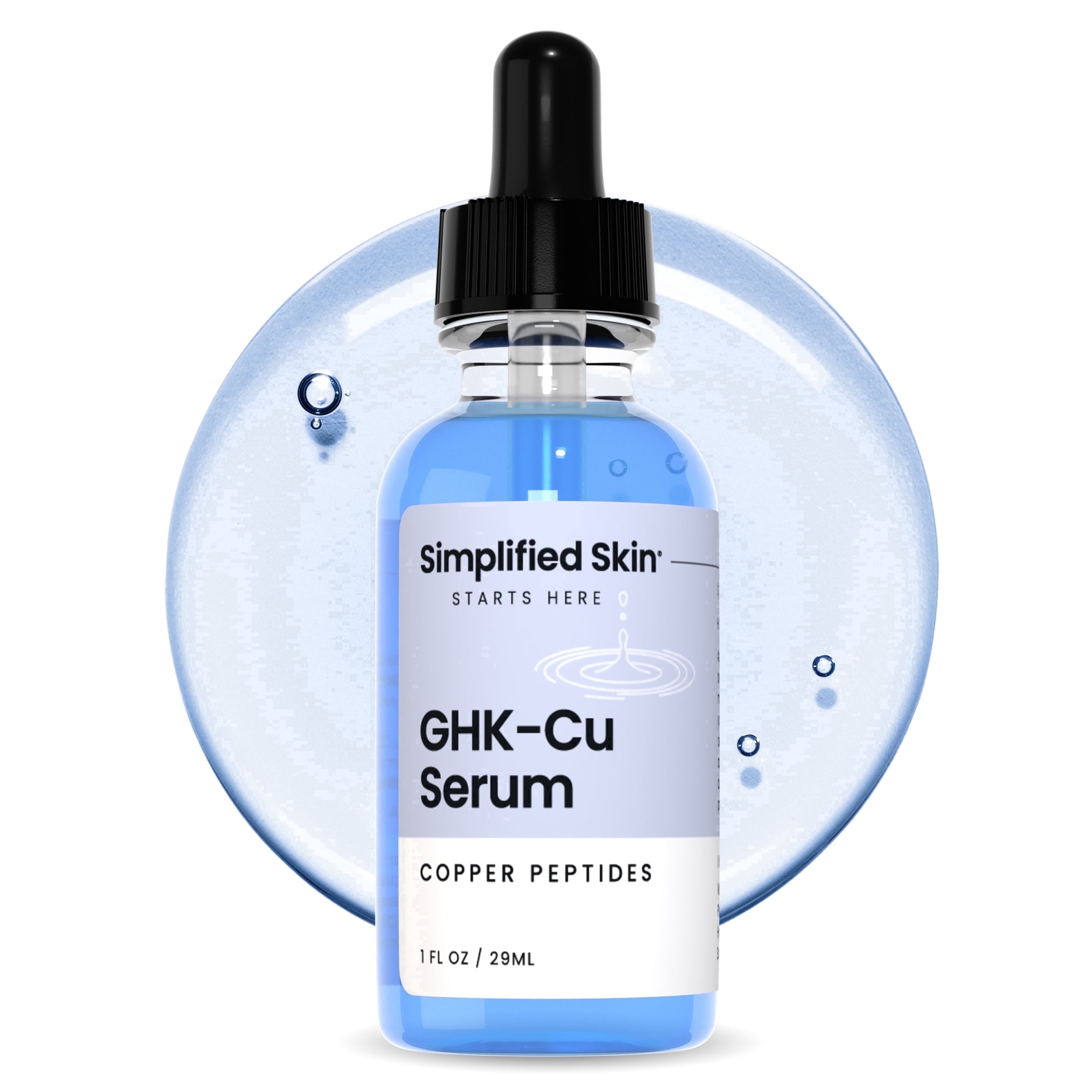 GHK-Cu Peptide for Anti-Aging & Collagen Support - Copper Peptides Serum for Face