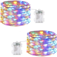 thumbnail image 1 of GHODEC Christmas Lights Battery Operated, 2Pack Each 40ft 120 LED Christmas Twinkle Lights Outdoor, 8Modes Fairy Lights Battery for Tree Home Christmas Outdoor Indoor Decor(Multicolor), 1 of 8
