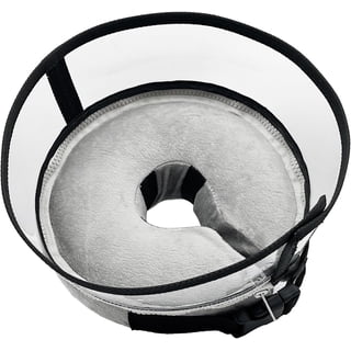 GHODEC Dog Cone Collar, Inflatable Dog Cone after Surgery for Small Medium Large Dogs, Soft Dog Cone of Alternative with Enhanced Anti-Licking Guard Shield for Pets, Protective Dog Donut Collar(L)