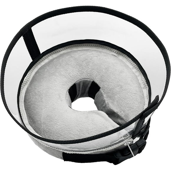 GHODEC Dog Cone Collar, Inflatable Dog Cone after Surgery for Small Medium Large Dogs, Soft Dog Cone of Alternative with Enhanced Anti-Licking Guard Shield for Pets, Protective Dog Donut Collar(L)