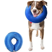 GHODEC Inflatable Dog Collar, Soft Dog Cone for Dogs After Surgery, Adjustable Blow up Donut E-Collars for Small Medium Large Dogs and CatsM