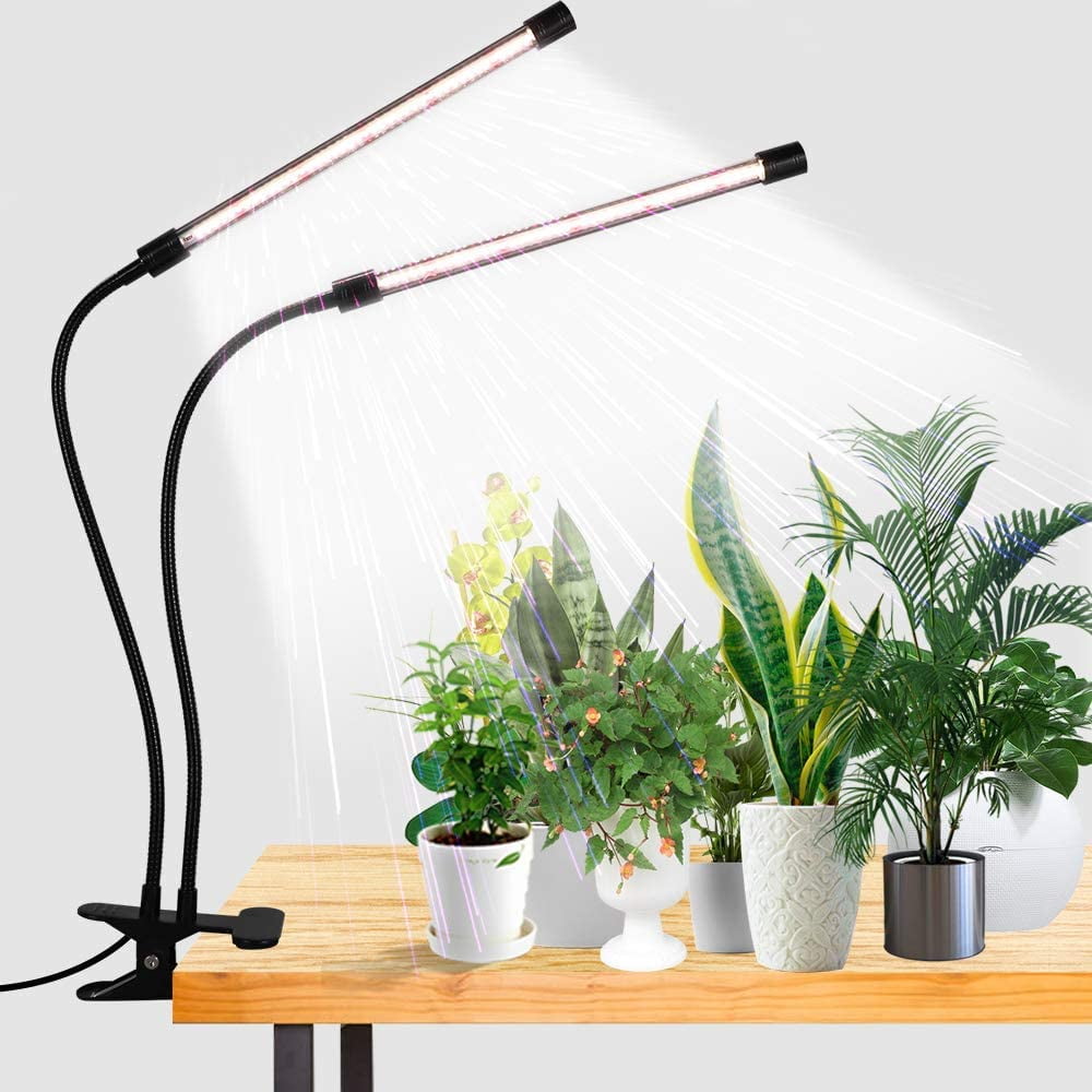 bseah Grow Light Plant Lights for Indoor Plants, Clip-On Full Spectrum  Plant Grow Lights, Auto ON & Off Timer 3/9/12H, Dimmable Brightness & 3  Light