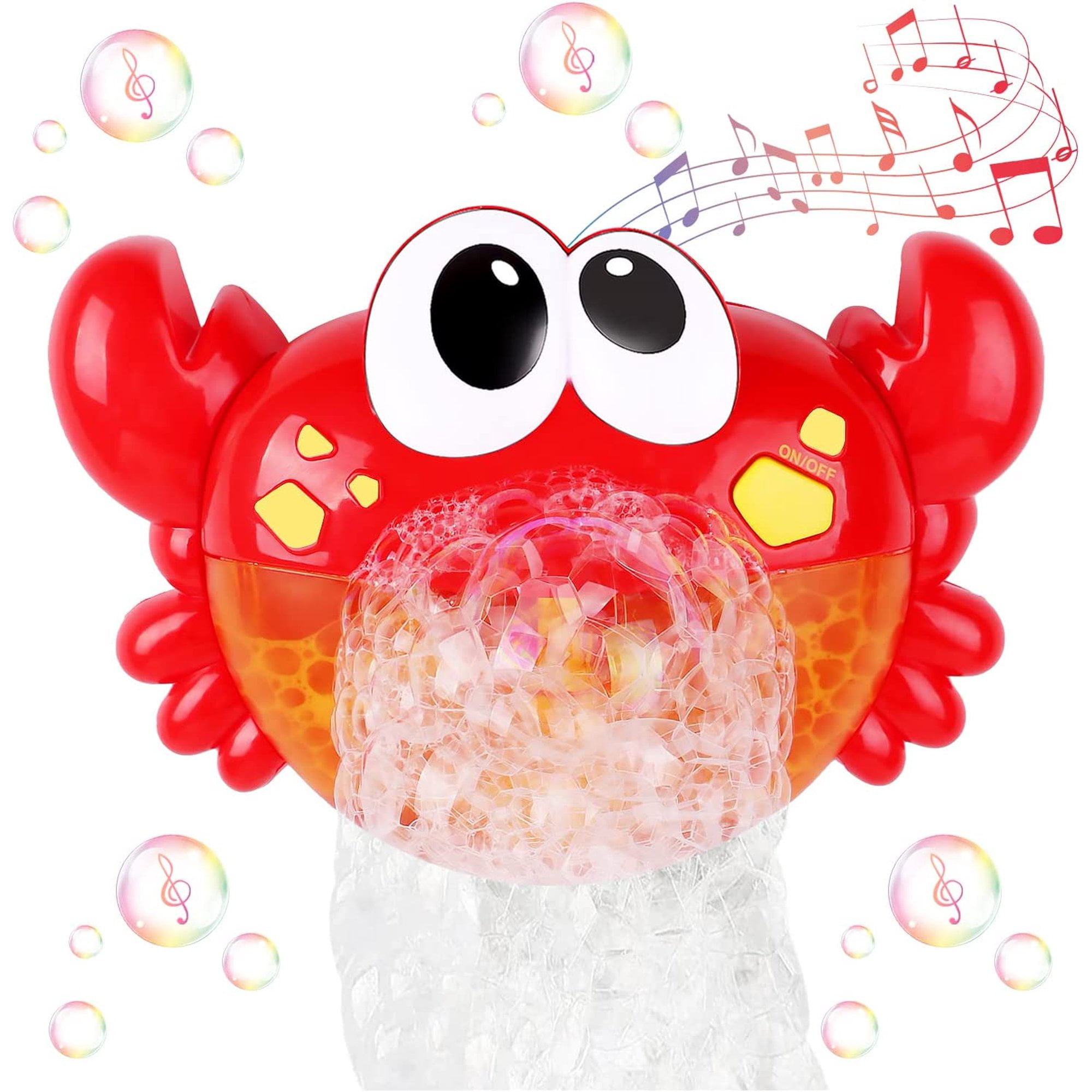 GHOJET Baby Bath Toys Crab Bubble Blower Foam Maker Machine for