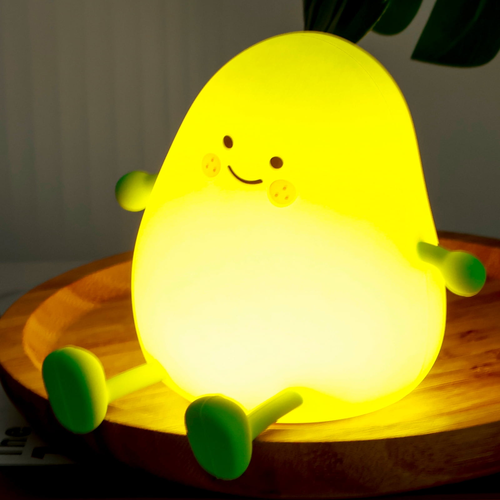 GHOJET Night Light for Kids Cute Mango Nursery Night Lights 2 Level Dimmable Silicone Toddler