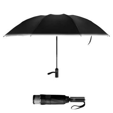 Ghojet Reverse 10 Ribs Umbrella Automatic Umbrella with Reflective Strip Windproof Inverted Folding Umbrella Portable Umbrella Upside Down Umbrella for Men Women