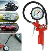 GHOJET Tire Inflator Pressure Gauge 0-220PSI Accurate Wheel Inflator Gauge Automatic Tyre Inflator Deflator with Pressure Gauge Air Compressor Air Pump Accessories for Truck Bus RV Car UTV