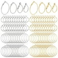 thumbnail image 1 of GHOONEY 96 Pcs Alloy DIY Earring Hoops Earring Making Kit for Women Hoop Earrings Making, 1 of 14