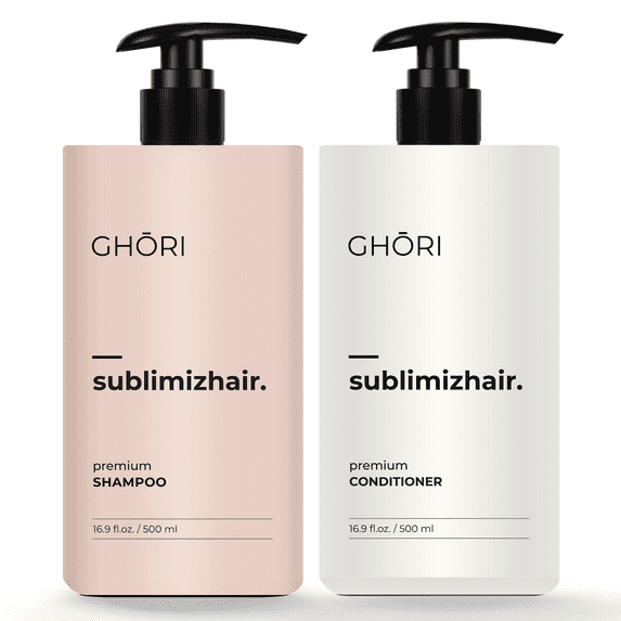 GHORI Sublimizhair Natural Premium Shampoo & Conditioner With Decocted Herbal Extract For Scalp Health & Haircare 500 ml/16.9 FL.OZ.