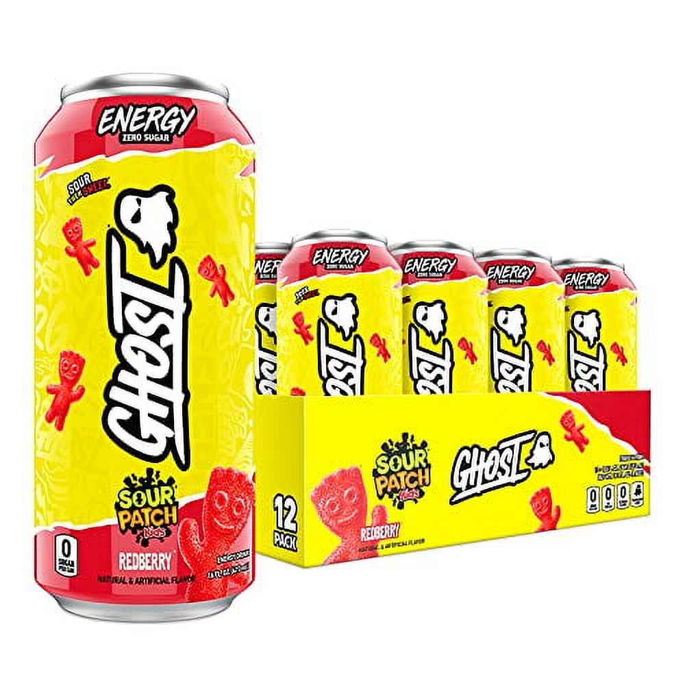 GHOST ENERGY SugarFree Energy Drink 12Pack, SOUR PATCH KIDS