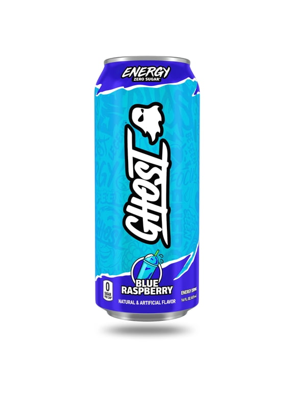 ENERGY Zero Sugars Energy Drink, Blue Raspberry, 200mg Natural Caffeine, 16 fl oz Can