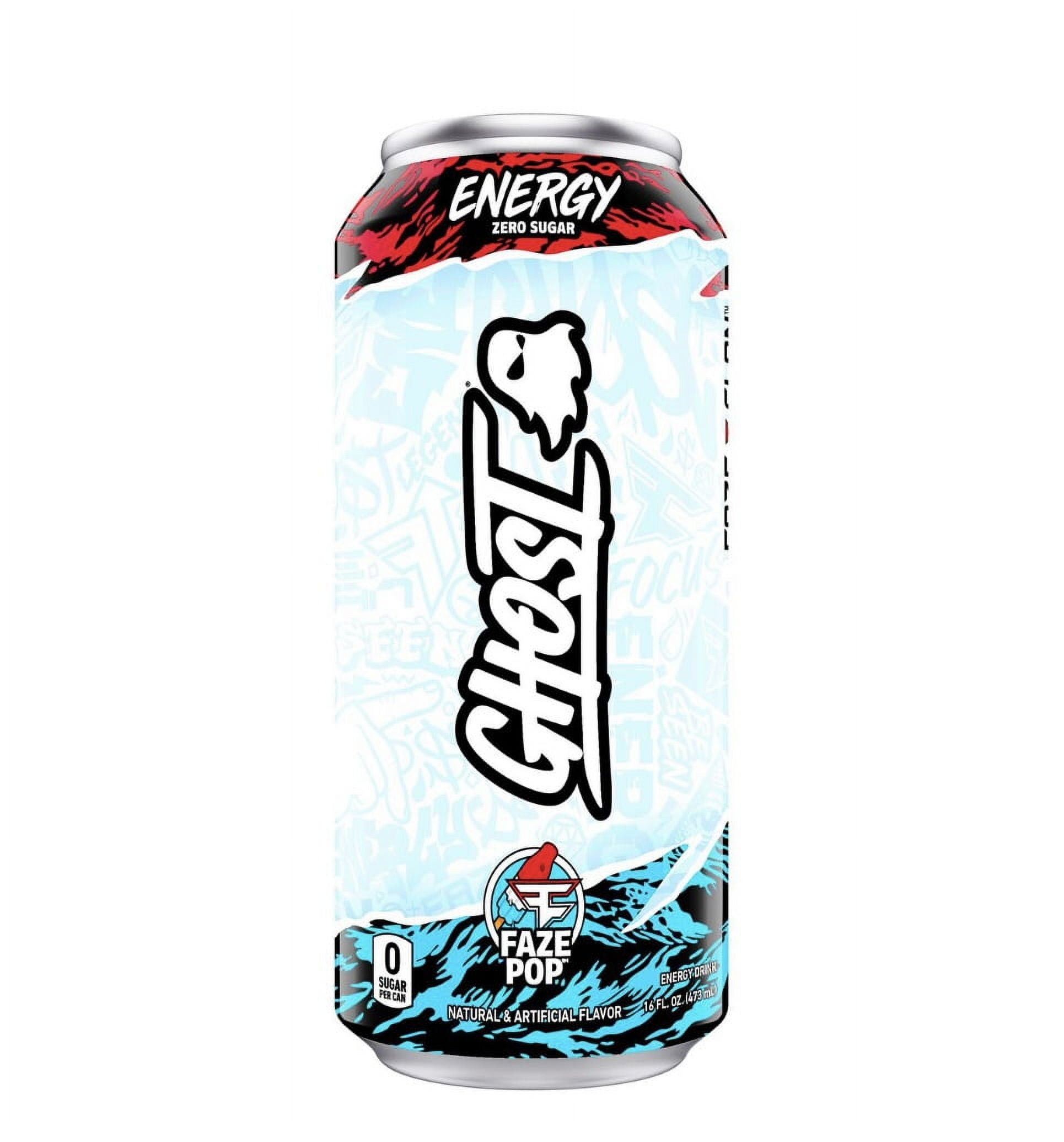 GHOST® ENERGY Zero Sugars Energy Drink, FAZE CLAN™ Faze Pop, 16 fl oz Can