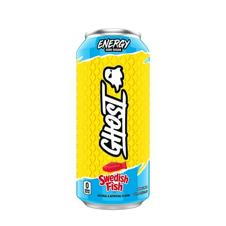 GHOST® ENERGY Zero Sugars Energy Drink, SWEDISH FISH®, 200mg Natural Caffeine, 16 fl oz Can