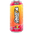 thumbnail image 1 of GHOST® ENERGY Zero Sugars Energy Drink, Strawbango, 200mg Natural Caffeine, 16 fl oz Can, 1 of 13