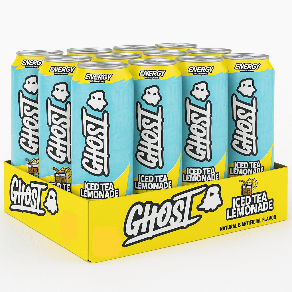GHOST Energy Drink, Iced Tea Lemonade, 16 fl oz Cans, 12-Pack