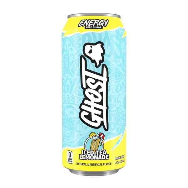 GHOST Energy Drink, Iced Tea Lemonade, Zero Sugar, 16 fl oz Can