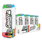 GHOST Zero Sugar Energy Drink, Sour Strips Rainbow, 16 fl oz Can, 12 Pk