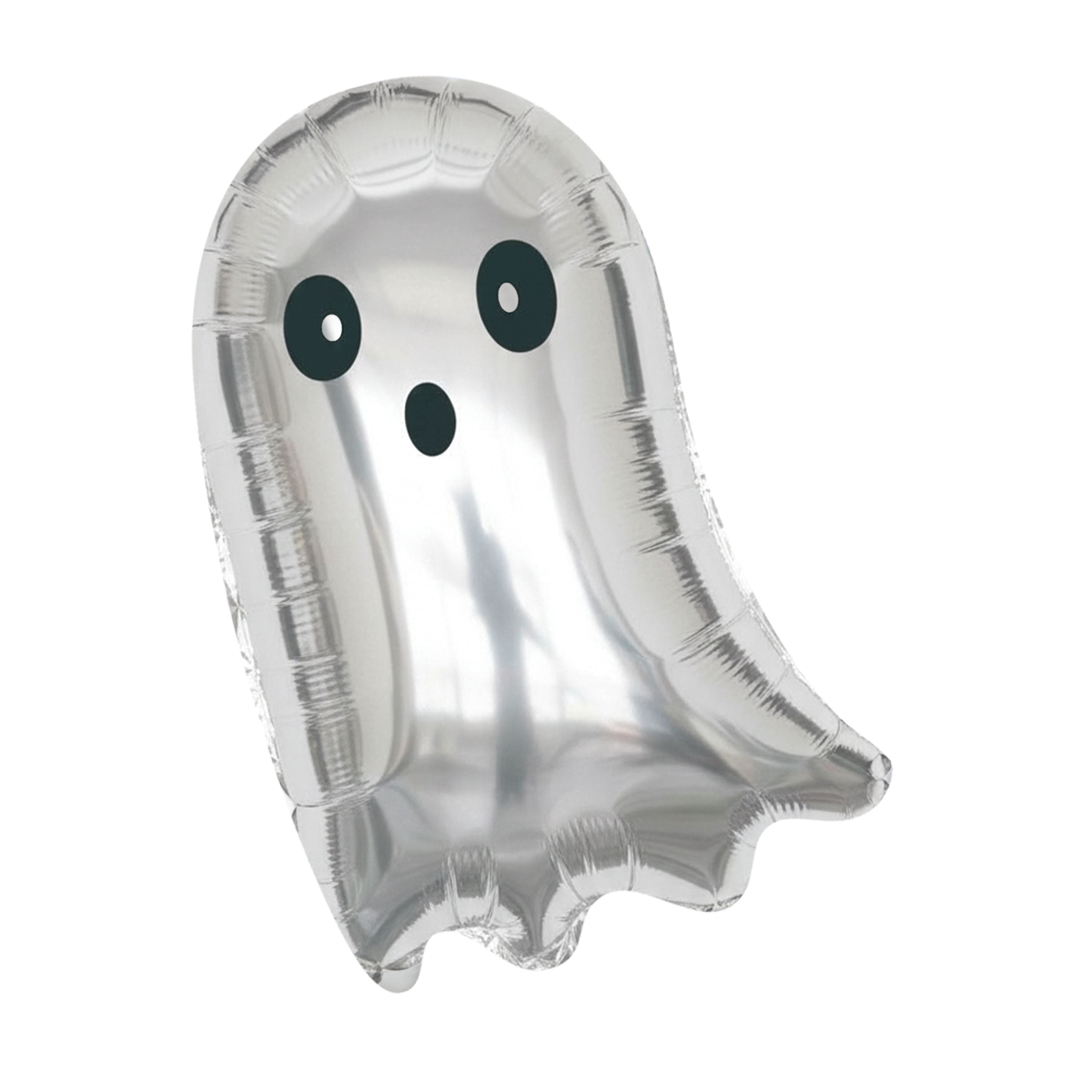 Ghost Foil Balloon, Silver and Black, 25", Halloween by Way To Celebrate