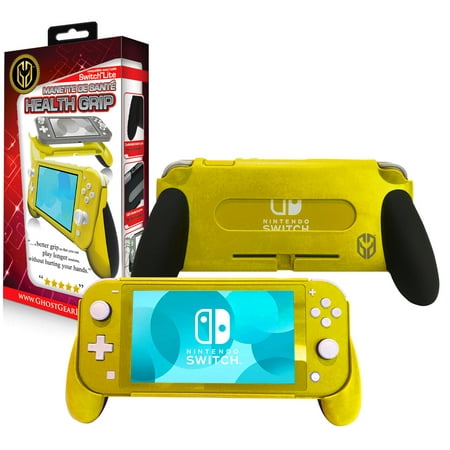 GHOST GEAR™ Nintendo Switch Lite Handle Grip [Yellow] with Authentic Rubber for Nintendo Switch Lite Grip Accessories