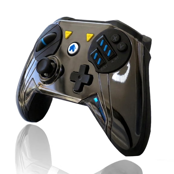 GHOST GEAR Wireless Racing Controller for Switch 2, Switch, PC, Mac, Steam Deck, iOS, Android & iPad – Precision Steering Wheel, Dual Pressure-Sensitive Pedals, Black/White Faceplates
