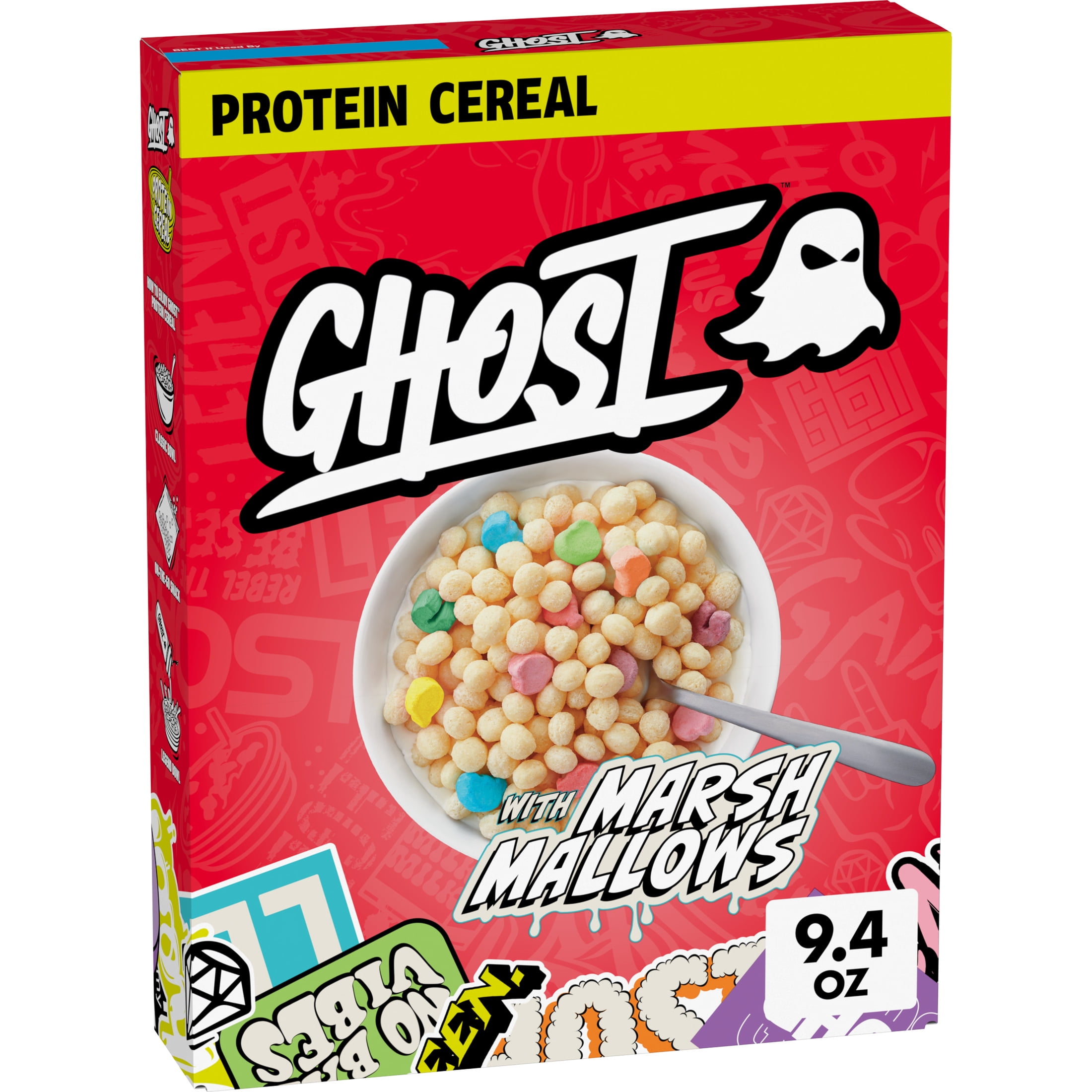 GHOST PROTEIN CEREAL, MARSHMALLOWS Flavor, 17G Protein, 9.4 oz