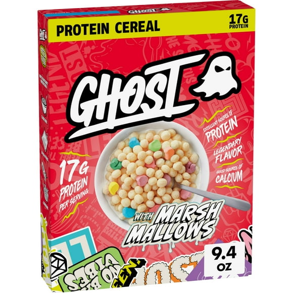 GHOST PROTEIN CEREAL, MARSHMALLOWS Flavor, 17G Protein, 9.4 oz