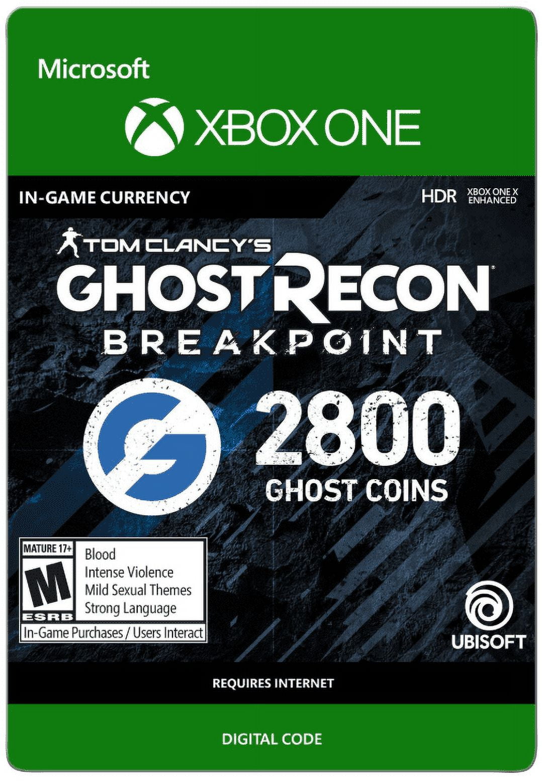 GHOST RECON BREAKPOINT: 2400 (+400 BONUS) GHOST COINS - Xbox One [Digital]