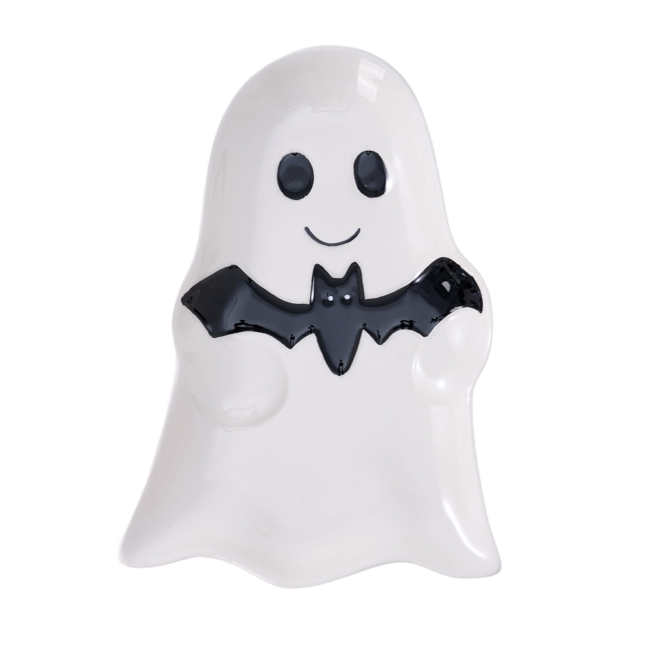 Way to Celebrate Ghost Ceramic Spoon Rest for Halloween Decor