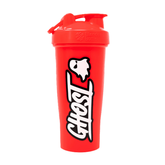 GHOST Shaker Bottle Featuring Wire Whisk BlenderBall - Infrared (28 fl oz.)