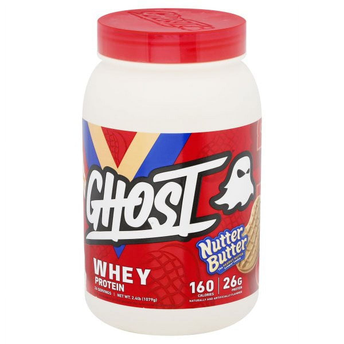 GHOST Whey Protein Powder, Nutter Butter Flavor, 2.4 Lbs., 26 Servings
