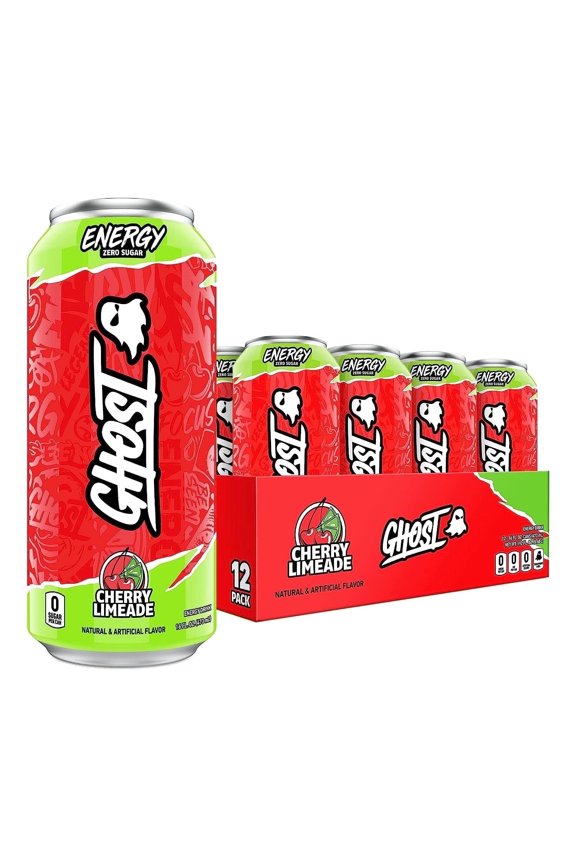 Zero Sugar Energy Drink, Cherry Limeade, 16 oz Can, 12 Pk