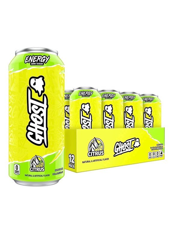Zero Sugar Energy Drink, Citrus, 16 oz Can, 12 Pk