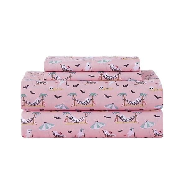 Summerween Soft Microfiber Sheet Set, Ghost Retirement, Full