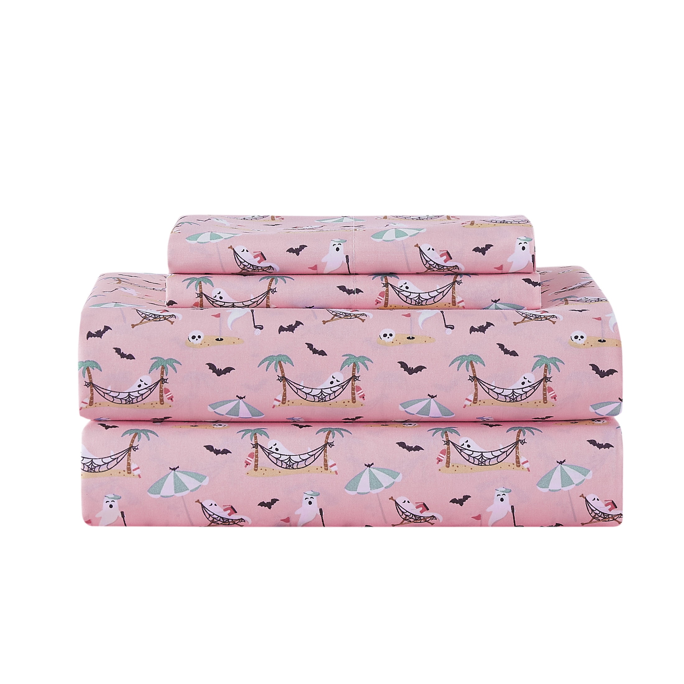 Summerween Soft Microfiber Sheet Set, Ghost Retirement, Queen