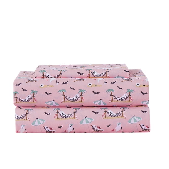 Summerween Soft Microfiber Sheet Set, Ghost Retirement, Twin-XL
