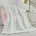thumbnail image 1 of GHOUSE Fluffy Throw Blanket White Fleece Faux Fur Throw Blankets 50" x 60" for Bed Couch, 1 of 6