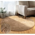 thumbnail image 1 of GHOUSE Large Brown Rug 6 ft Round Rug Non Slip for Playroom Bedroom, 1 of 7